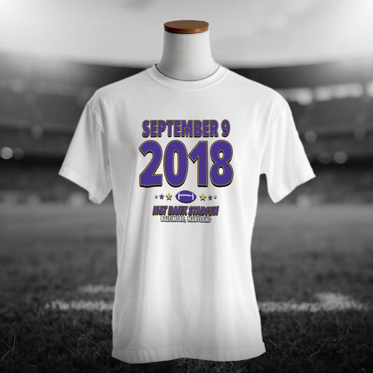 Baltimore Football – September 9, 2018 – Origin Tee (Black & White)