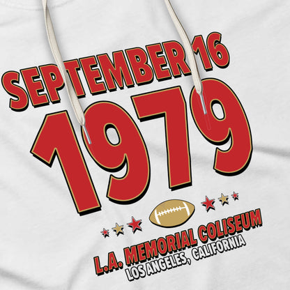 San Francisco Football – September 16, 1979 – Hoodie (Black & White)