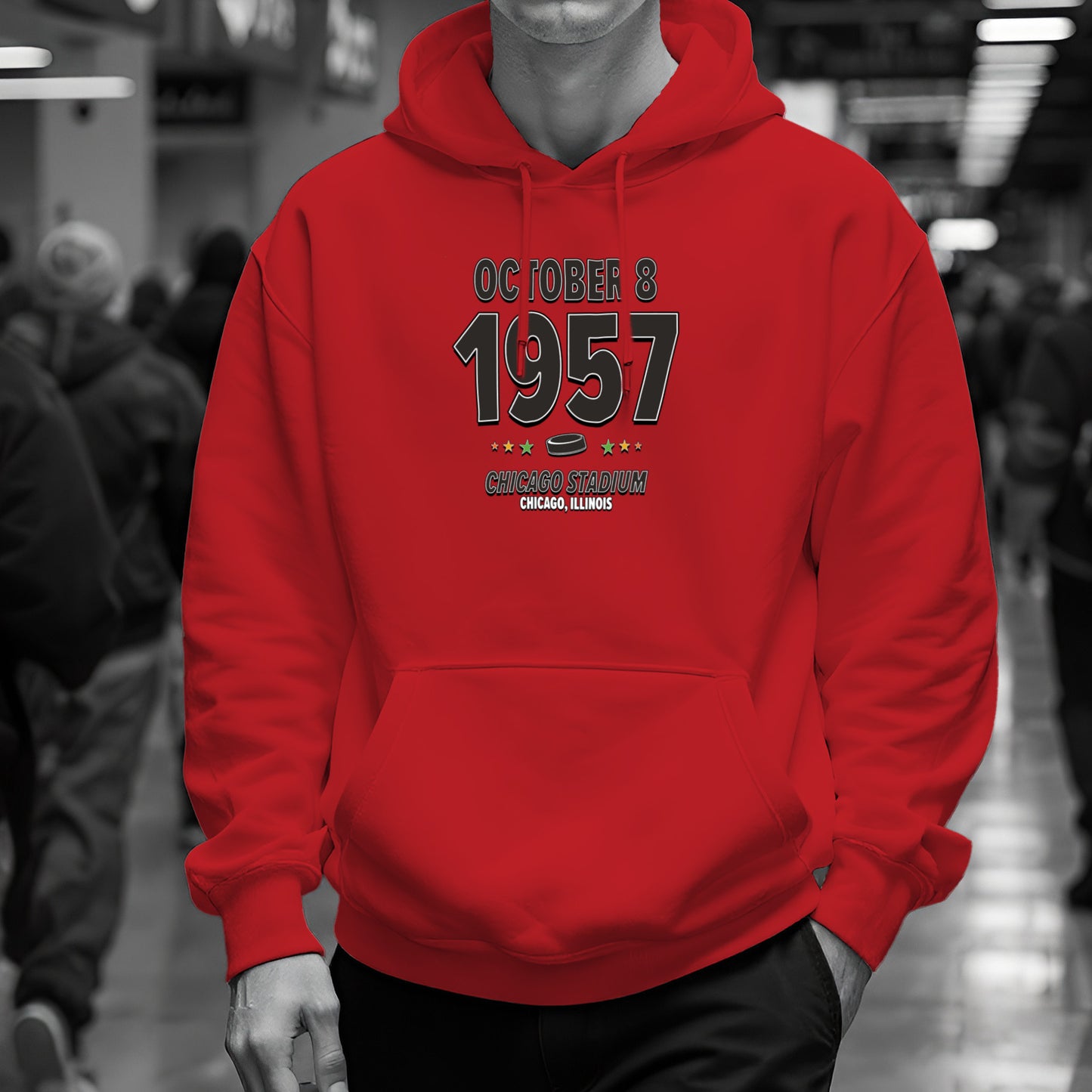 Chicago Hockey – October 8, 1957 – Hoodie