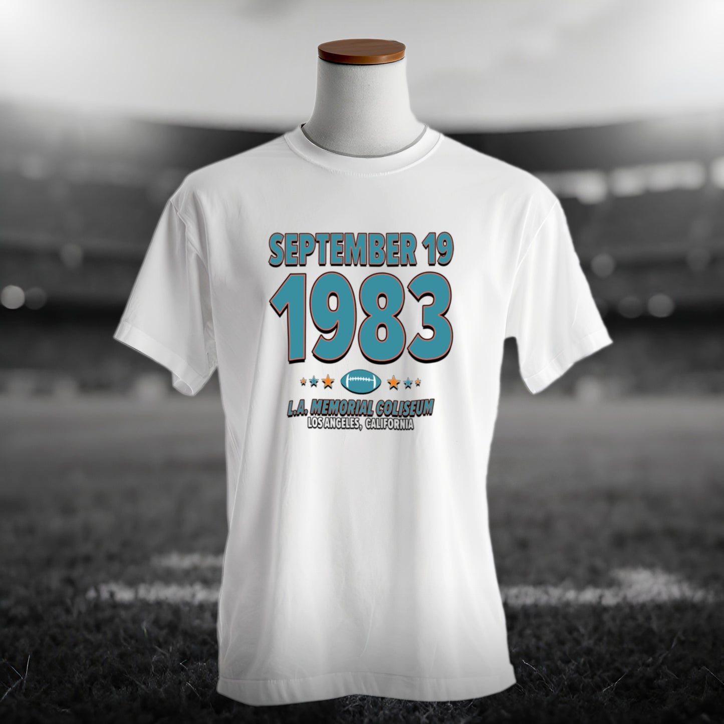 Miami Football – September 19, 1983 – Origin Tee (Black & White)