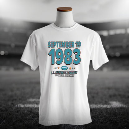 Miami Football – September 19, 1983 – Origin Tee (Black & White)