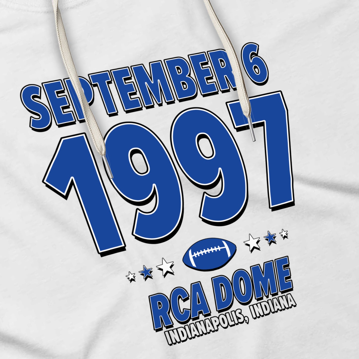 Indianapolis Football – September 6, 1997 – Hoodie (Black & White)