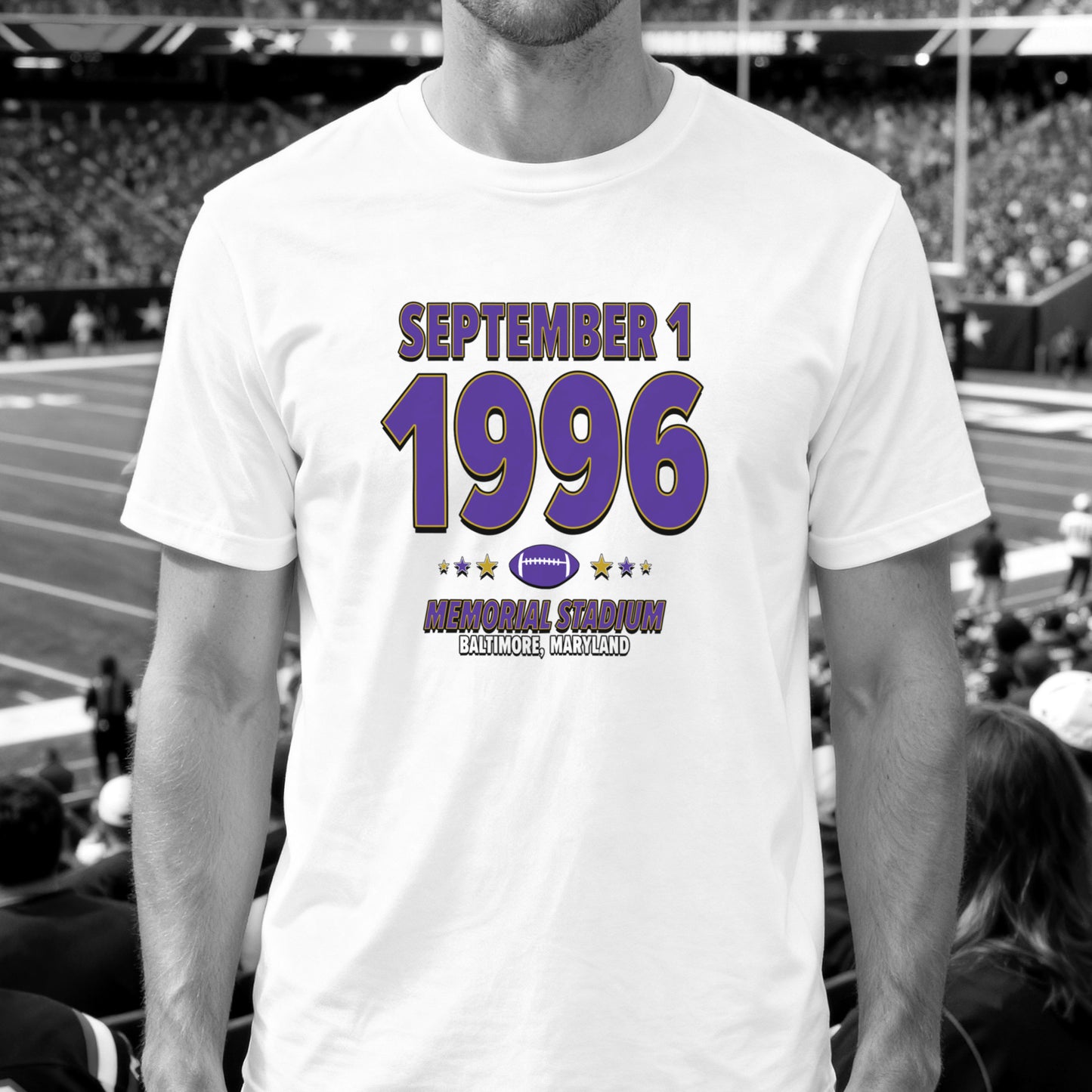 Baltimore Football – September 1, 1996 – Origin Tee (Black & White)