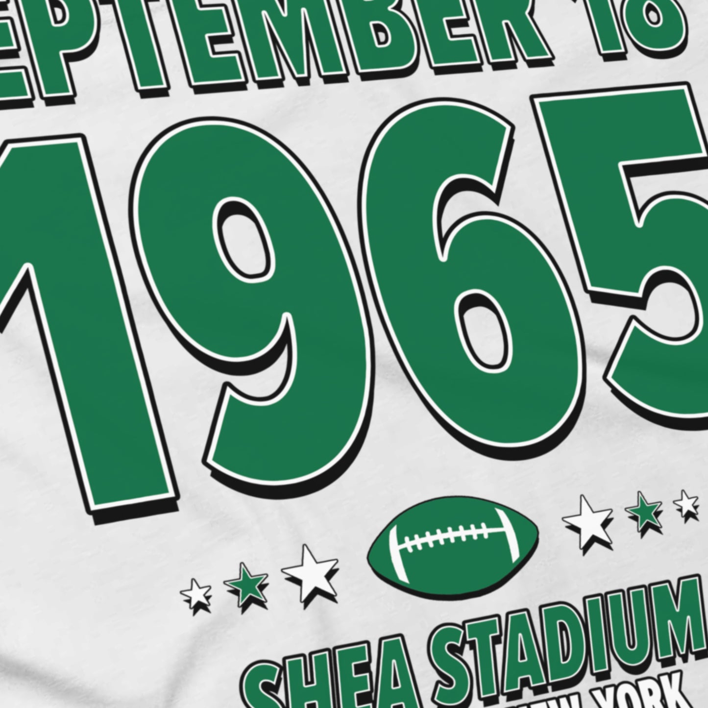 New York Football – September 18, 1965 – Origin Tee (Black & White)