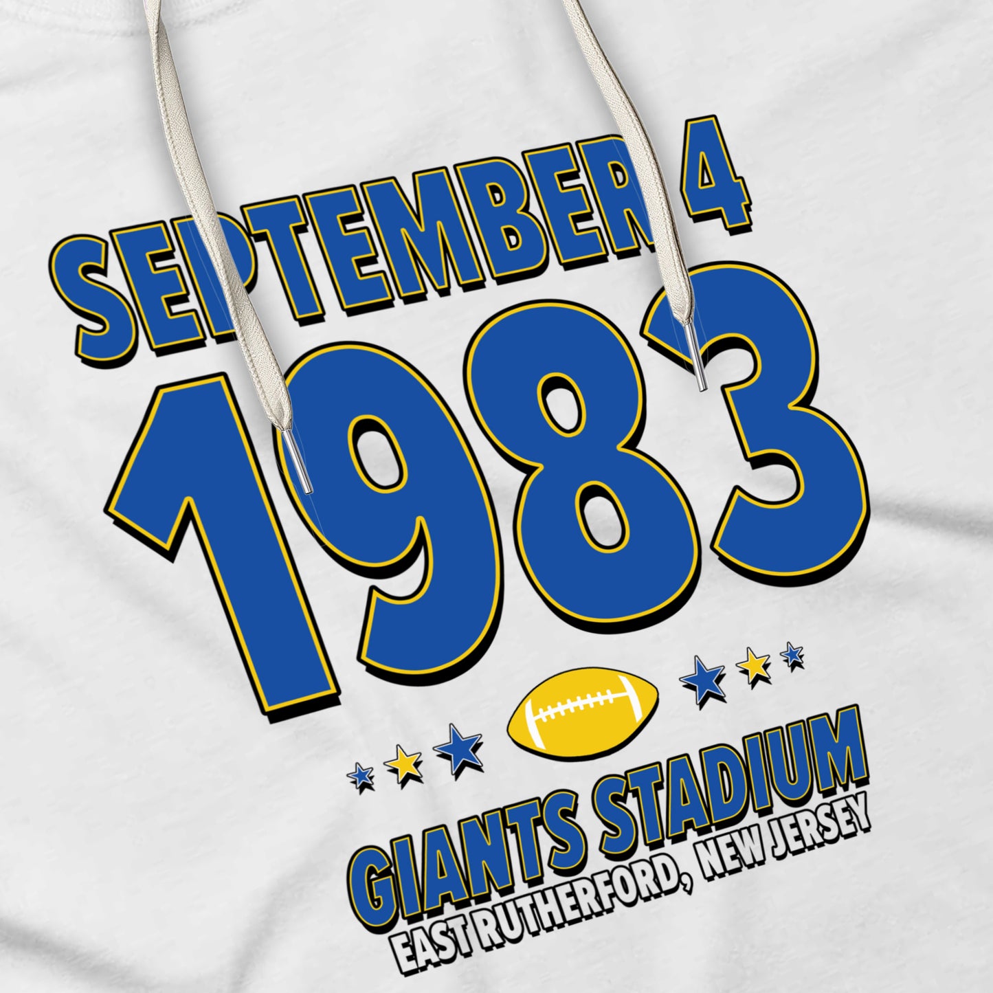 Los Angeles Football – September 4, 1983 – Hoodie (Black & White)