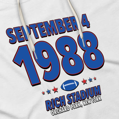 Buffalo Football – September 4, 1988 – Hoodie (Black & White)