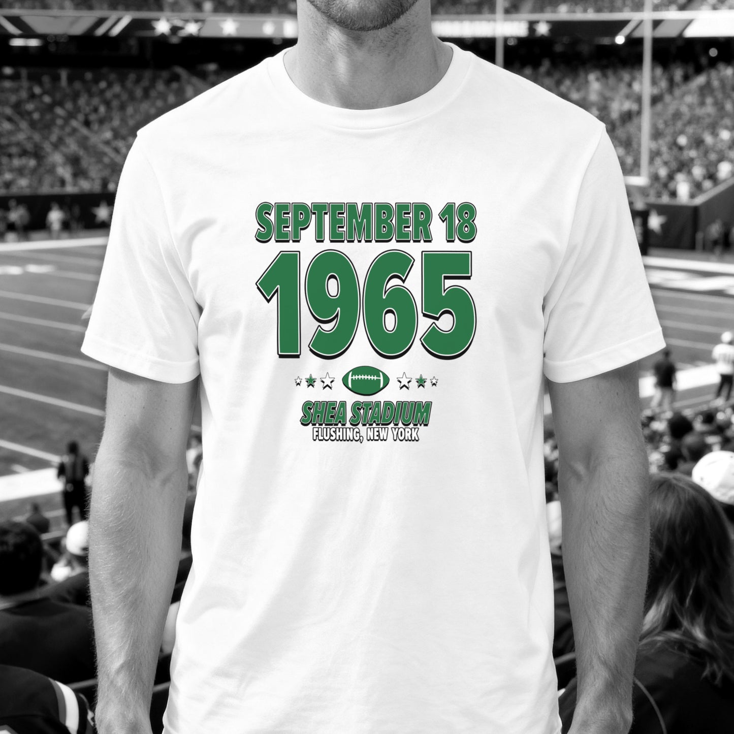 New York Football – September 18, 1965 – Origin Tee (Black & White)