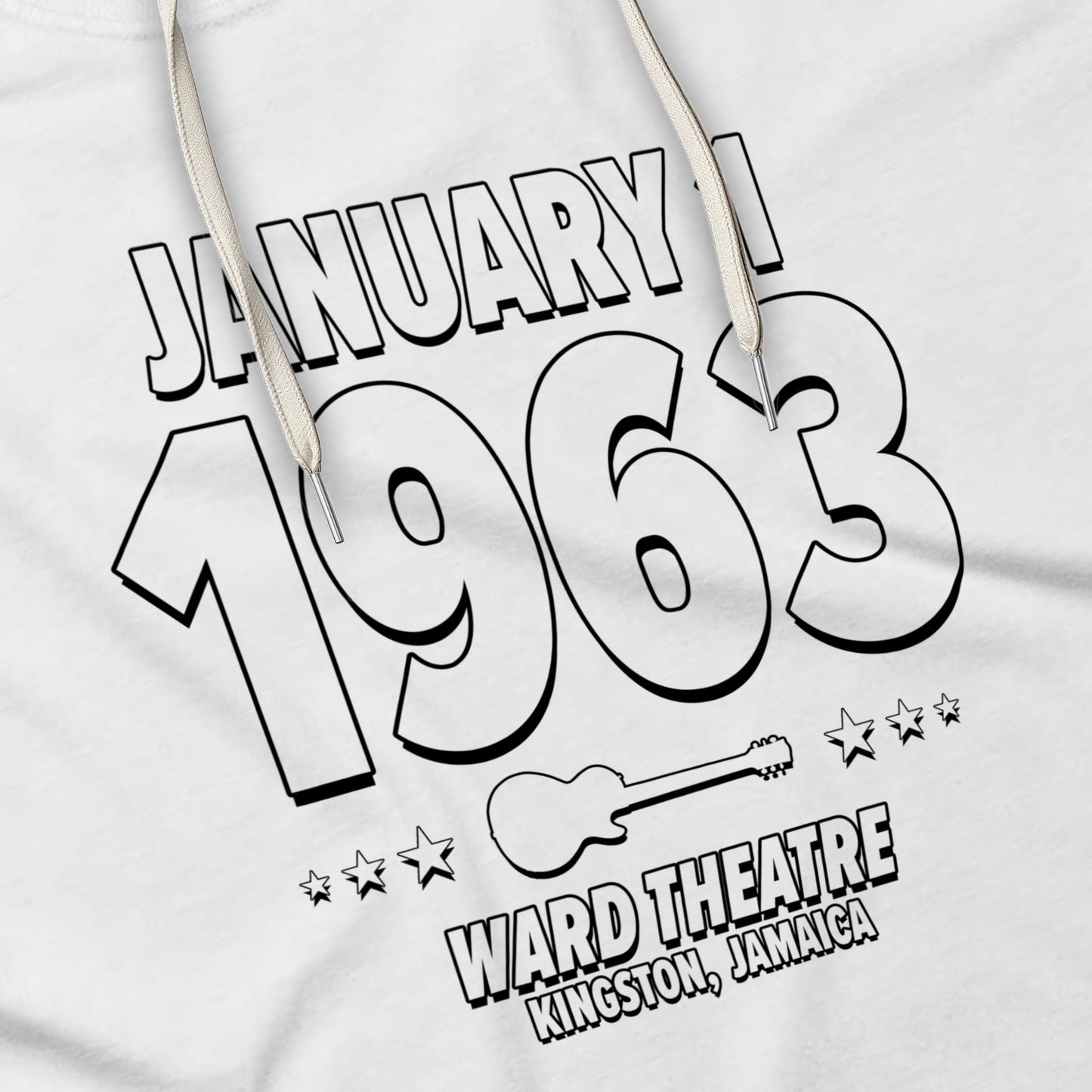 Kingston Vibes – 1963 – Hoodie (Black & White)