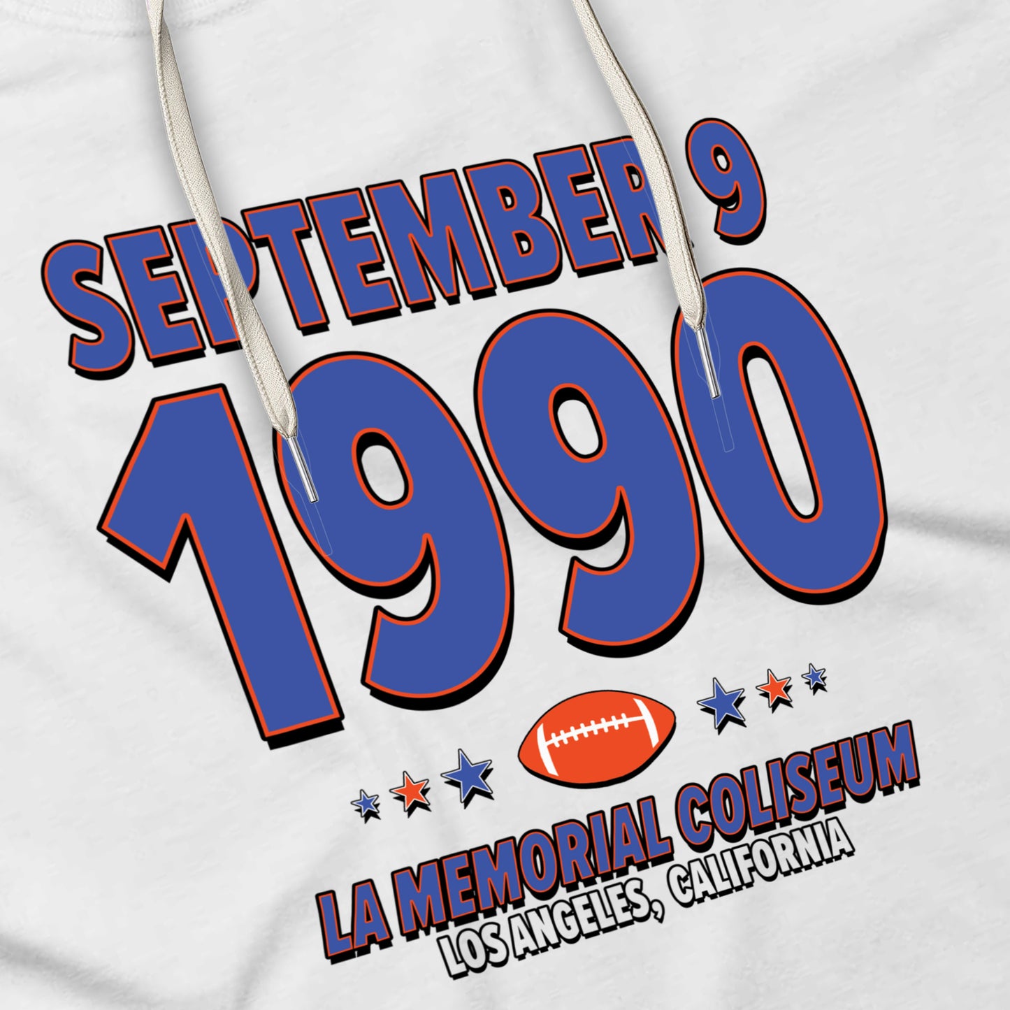 Denver Football – September 9, 1990 – Hoodie (Black & White)