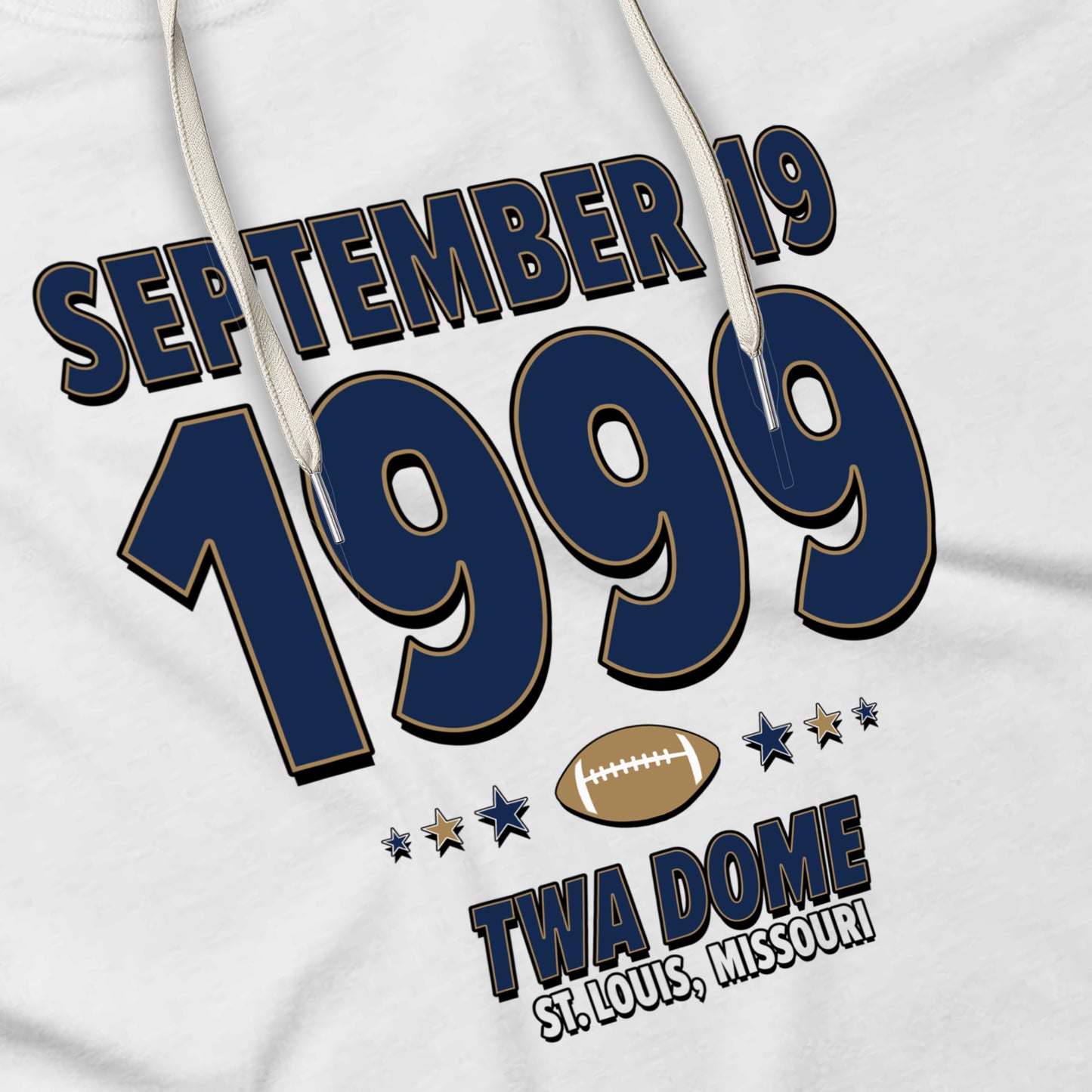 St. Louis Football – September 19, 1999 – Hoodie (Black & White)