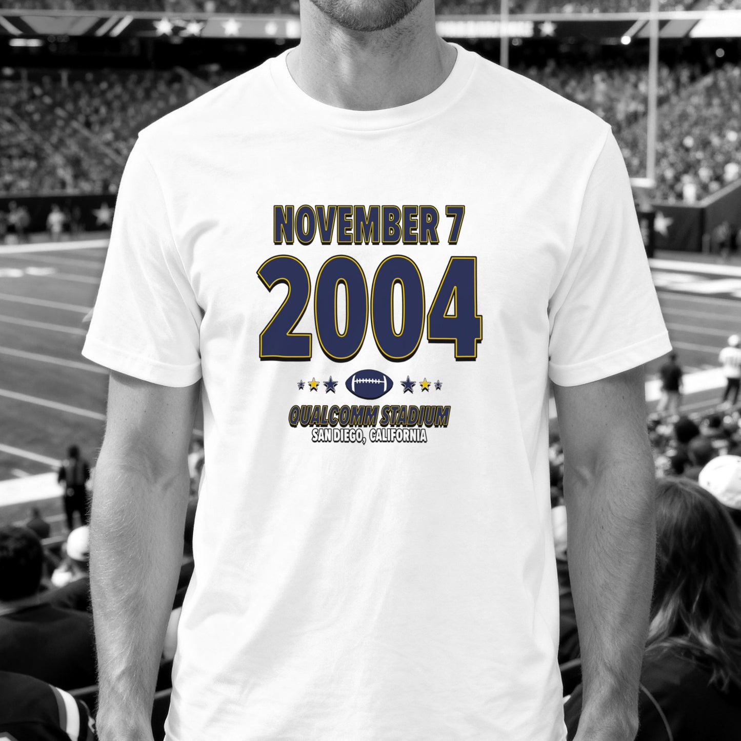 San Diego Football – November 7, 2004 – Origin Tee (Black & White)
