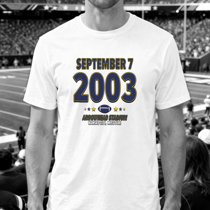 San Diego Football – September 7, 2003 – Origin Tee (Black & White)