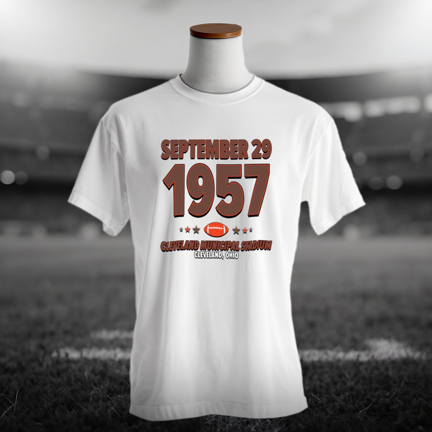 Cleveland Football – September 29, 1957 – Origin Tee (Black & White)