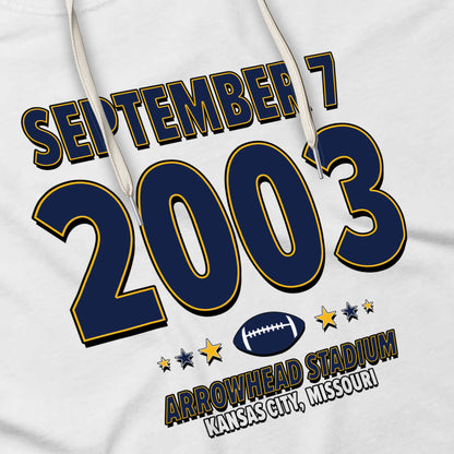 San Diego Football – September 7, 2003 – Hoodie (Black & White)