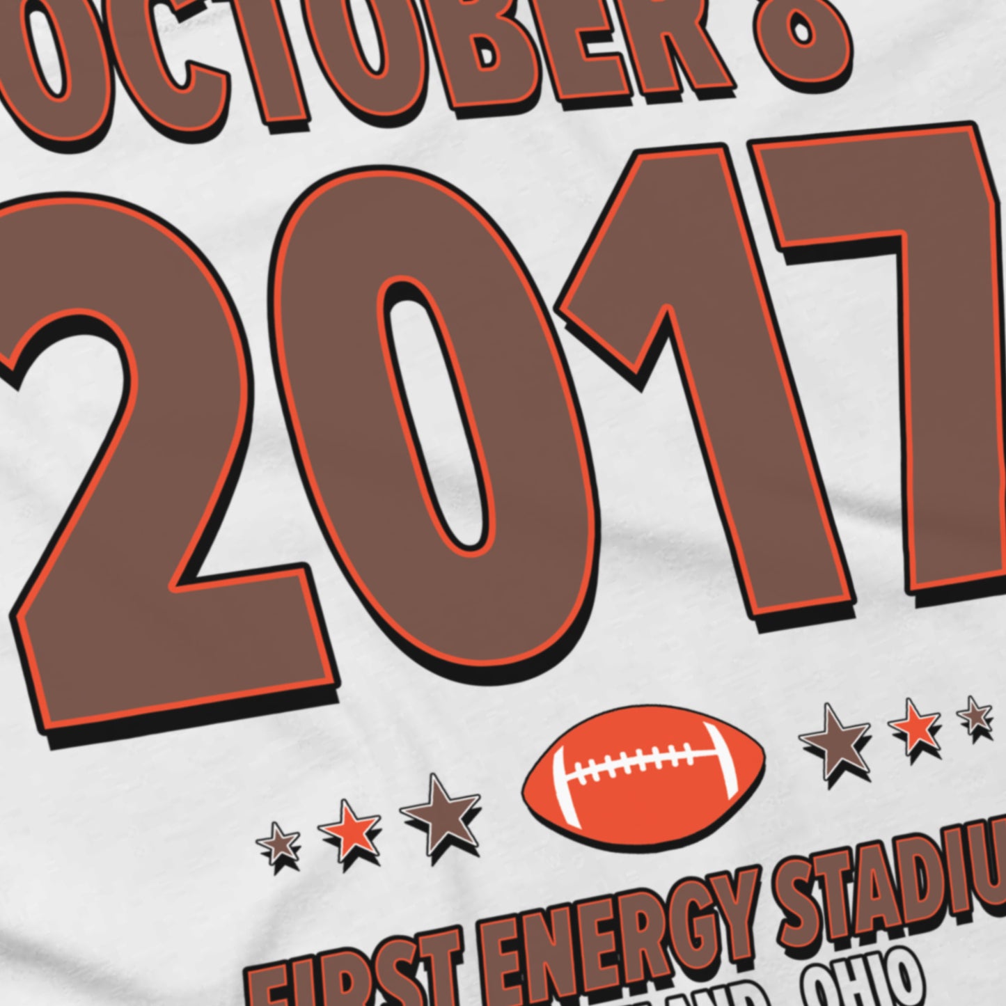 Cleveland Football – October 8, 2017 – Origin Tee (Black & White)