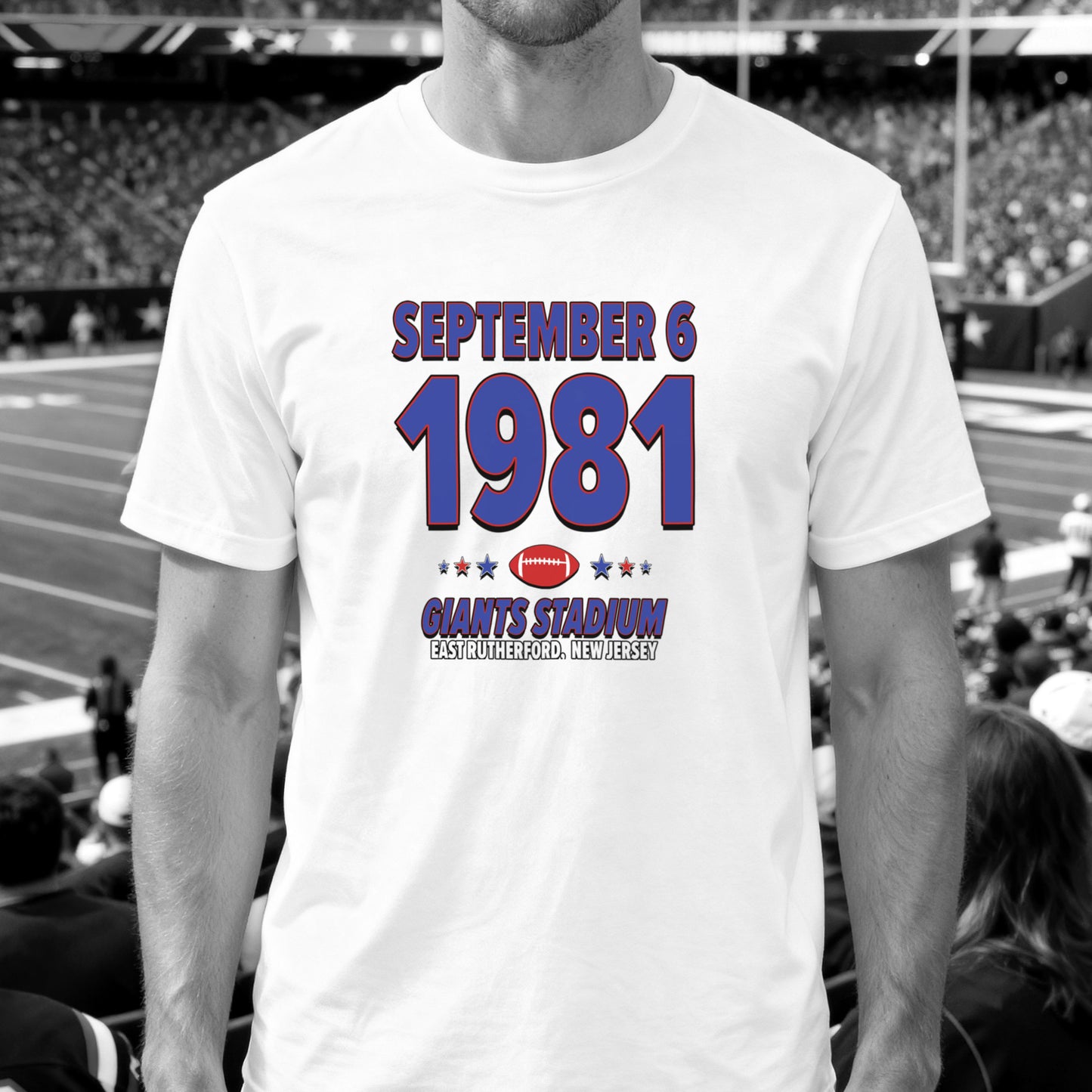 New York Football – September 6, 1981 – Origin Tee (Black & White)