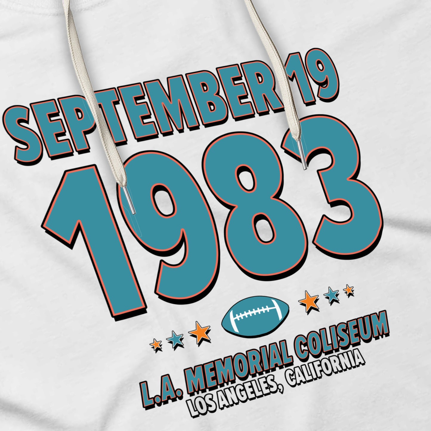 Miami Football – September 19, 1983 – Hoodie (Black & White)