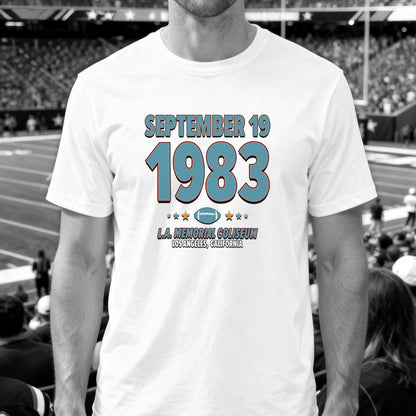 Miami Football – September 19, 1983 – Origin Tee (Black & White)