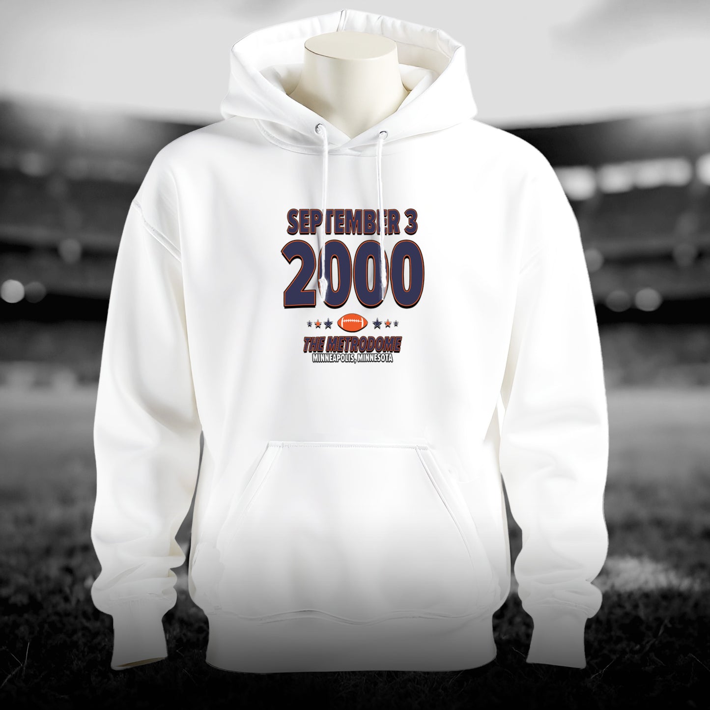 Chicago Football – September 3, 2000 – Hoodie (Black & White)