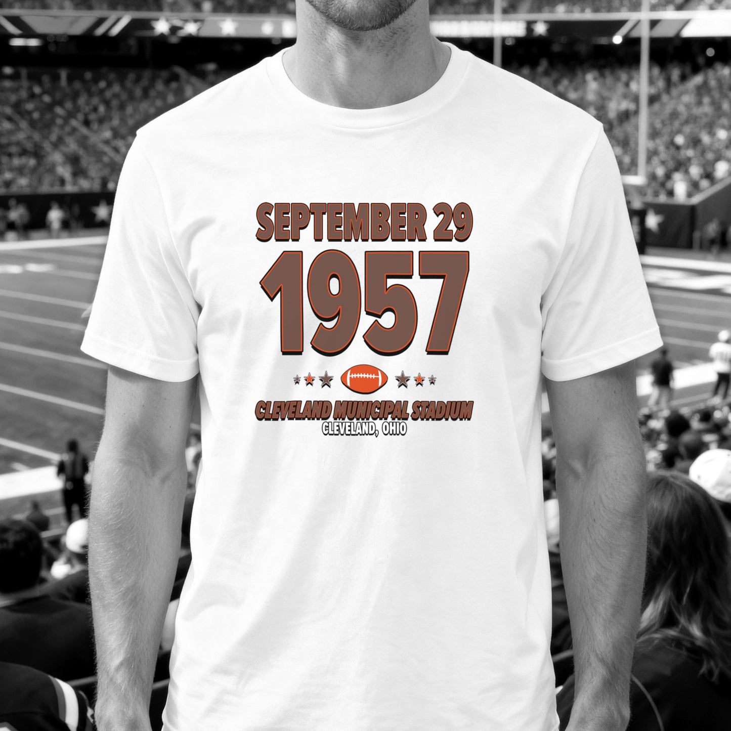 Cleveland Football – September 29, 1957 – Origin Tee (Black & White)