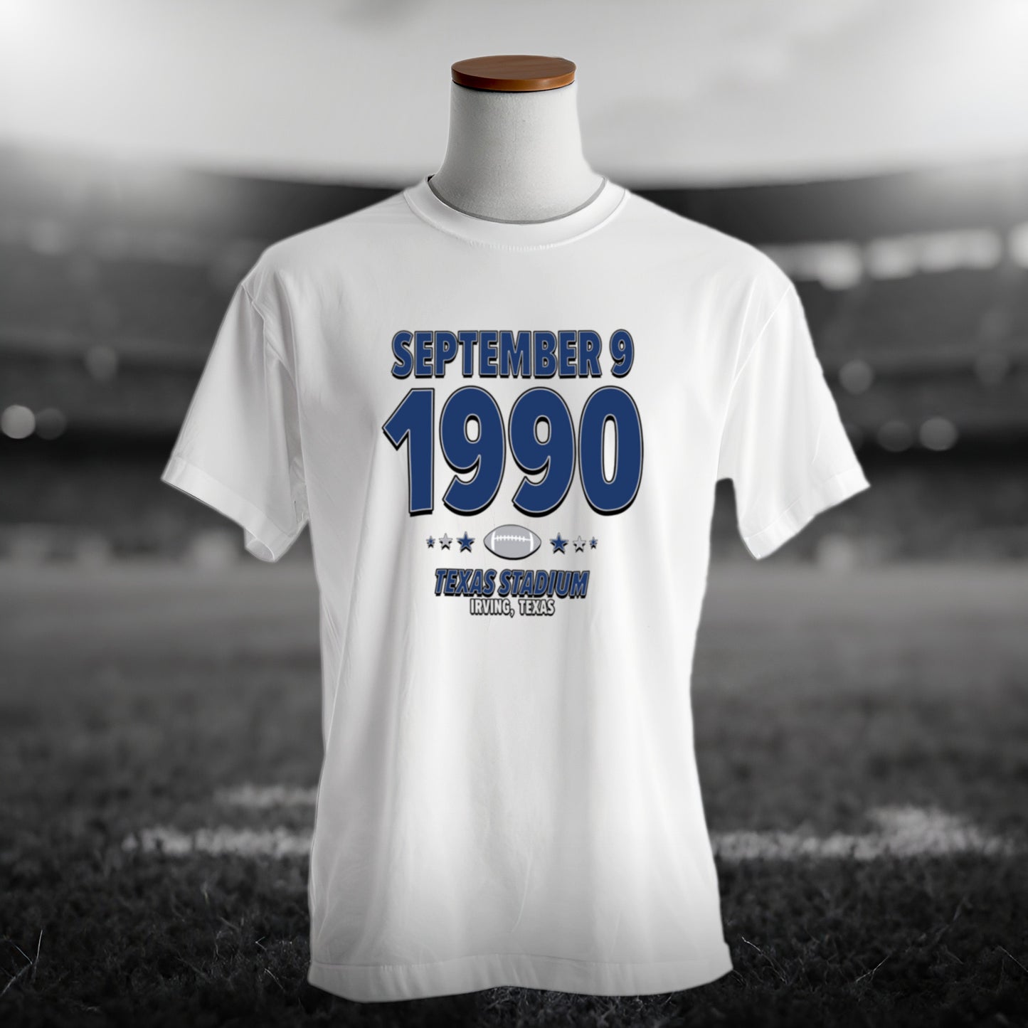 Dallas Football – September 9, 1990 – Origin Tee (Black & White)
