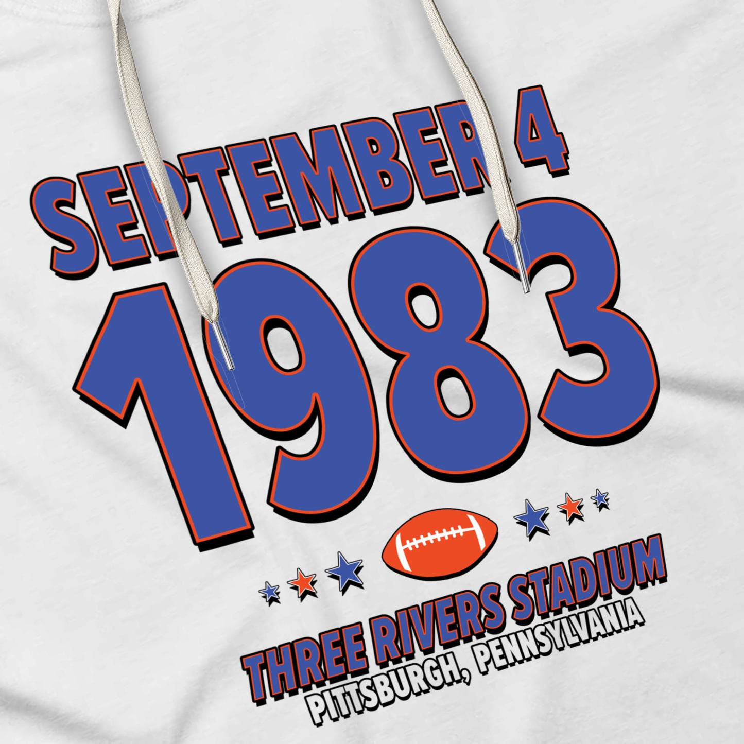 Denver Football – September 4, 1983 – Hoodie (Black & White)