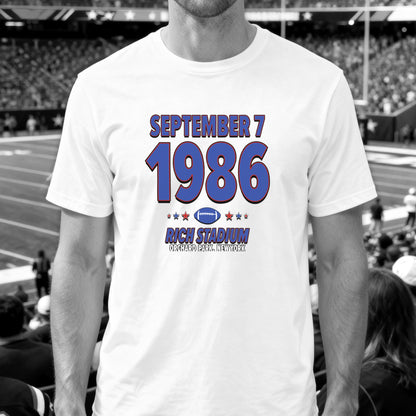 Buffalo Football – September 7, 1986 – Origin Tee (Black & White)
