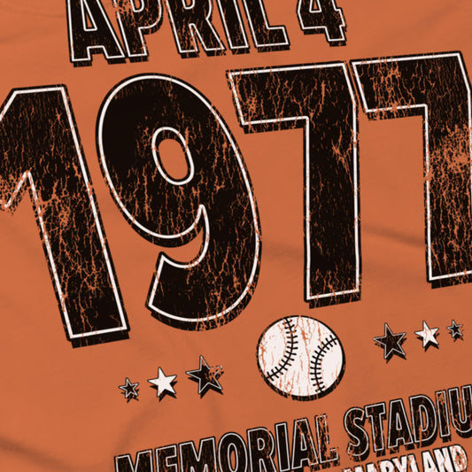 Angle — Baltimore Baseball – April 7, 1977 – Comfort Colors